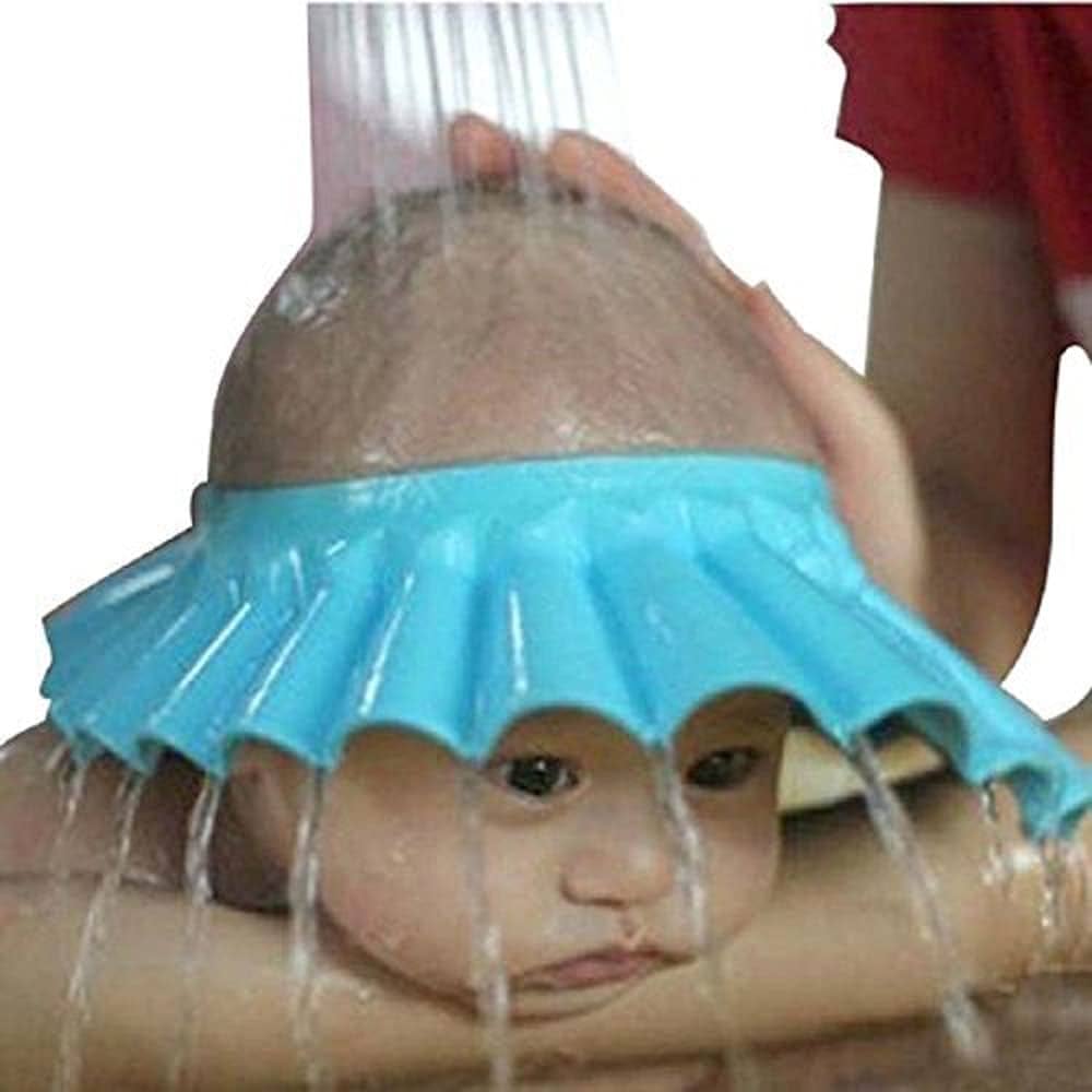 Light Baby Shampoo Cap – Soft Adjustable Bath Hat for Kids, Gentle Hair Wash Protector WITHOUT Ear Guard, Comfortable & Leak-Free