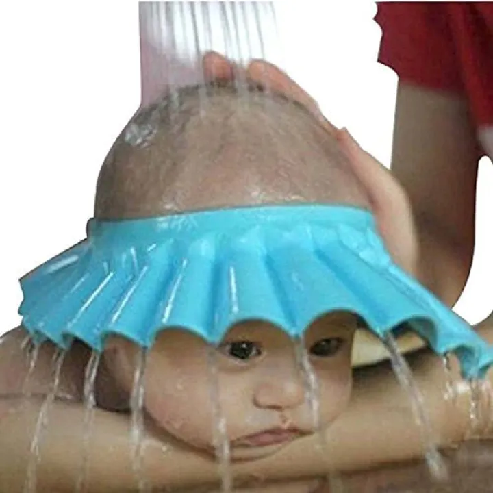 Kids Bath Time Shampoo Hat – Soft, Non-Toxic, Adjustable Baby Hair Protector WITHOUT Ear Guard, Easy to Clean