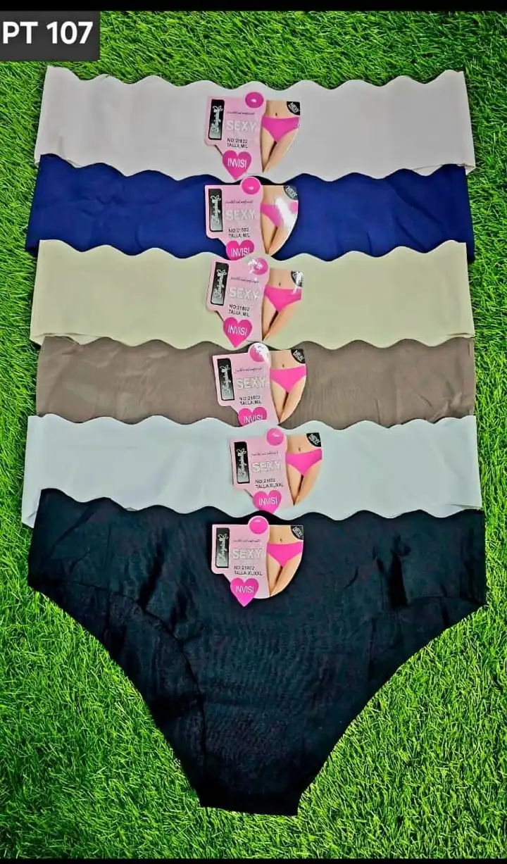 🔥 6PCS High Quality Women Seamless Invisible Panties Set – Ultra Soft No-Show Underwear, Stretch Comfortable Sexy Low Waist Briefs (Multi-Color Pack)
