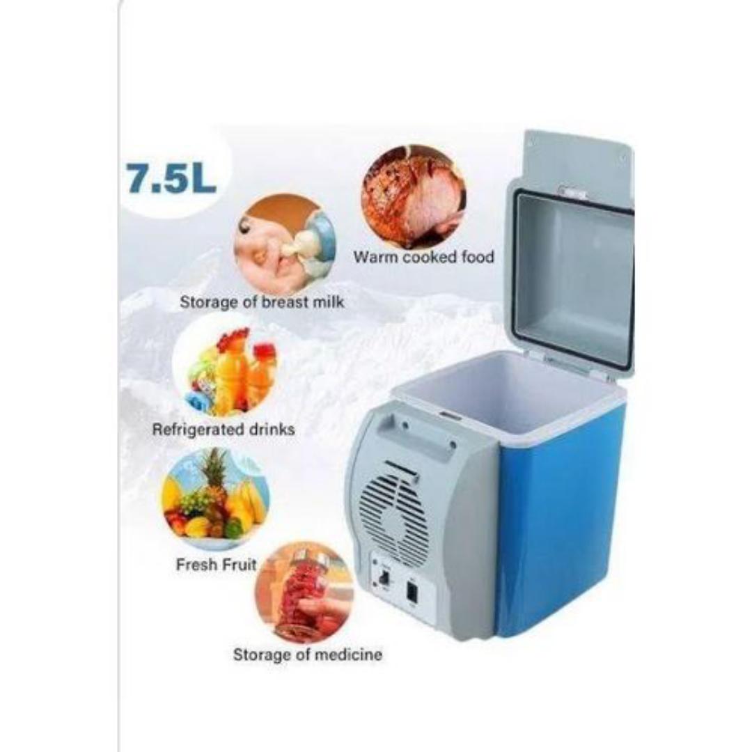7.5L Portable Car Fridge and Warmer.

 Capable of both refrigerating drinks/food and warming food.