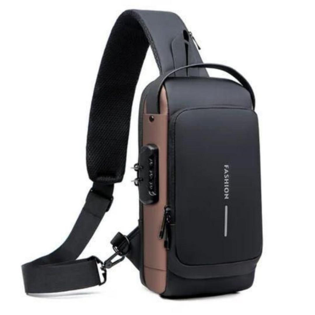 crossbody shoulder bag features a built-in USB charging port for convenient device charging on-the-go while keeping your belongings secure.This small backpack has a large capacity, size 32*22*5 cm, su