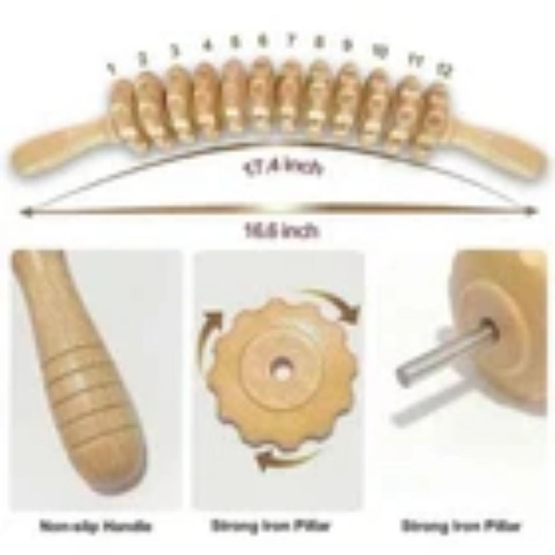 Wood Massage Roller Stick Lymphatic Drainage Wood Therapy Massage Tool Maderoterapia Colombiana Anti Cellulite Massage