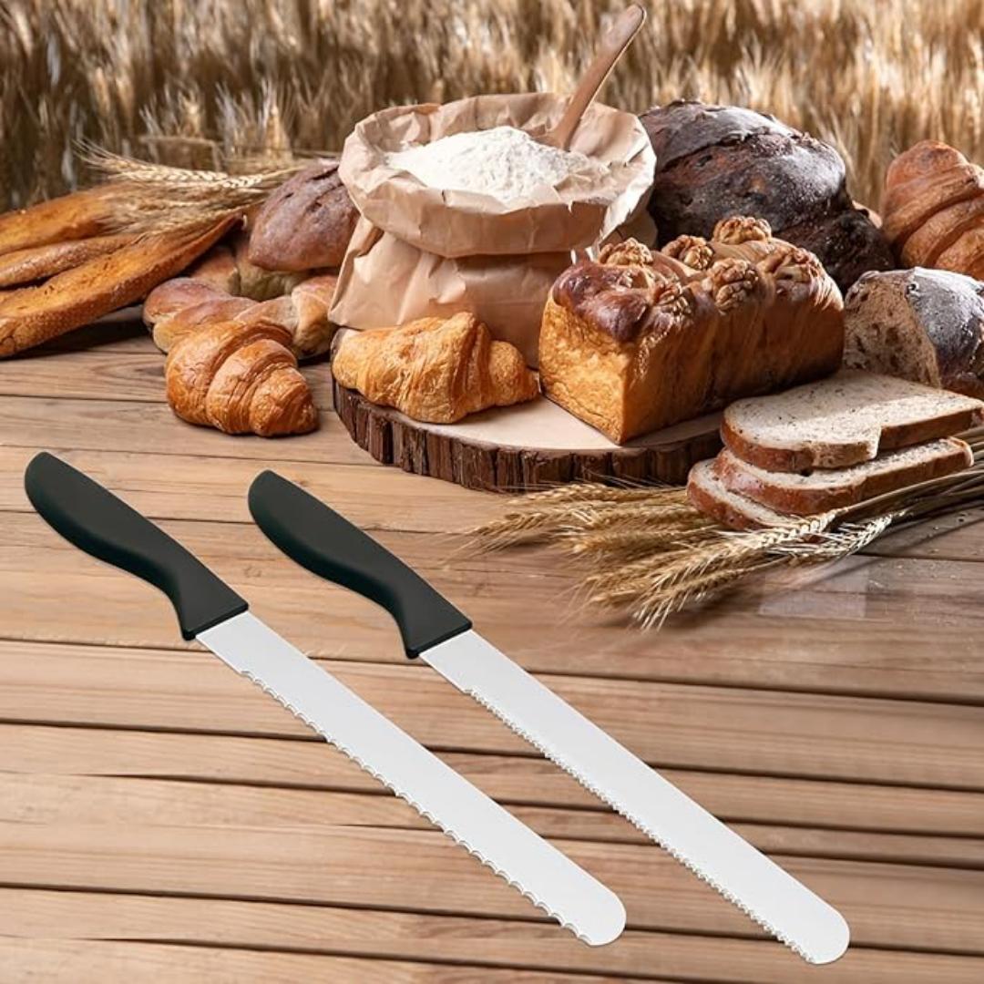 Serrated bread knife   essential tools for slicing through crusty breads, delicate cakes, and pastries