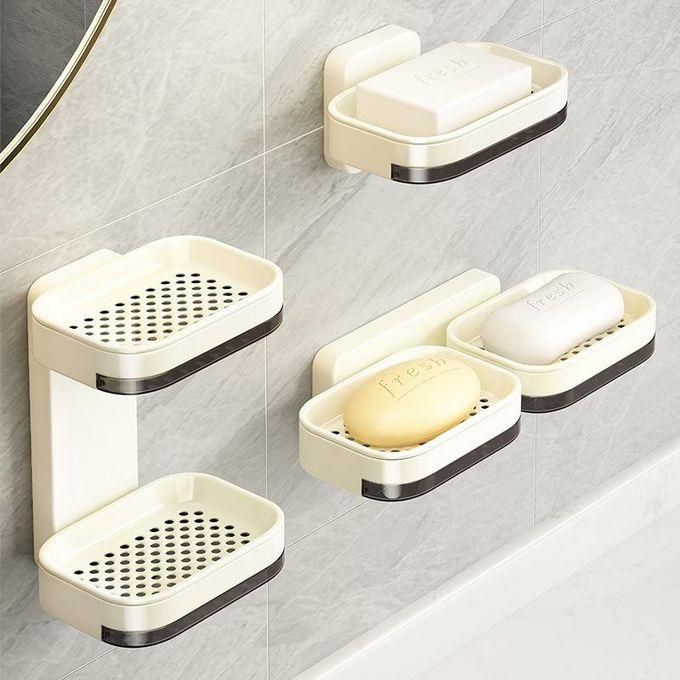 Wall Soap Box Holder Drilling-Free Soap Holder 
Wall Mounted Soap Organizer Soap Case Soap Dish Box Bathroom