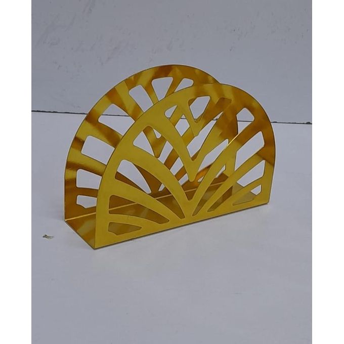 Golden Metal Table Napkin Serviette Holders for Kitchen , Dining & Picnic