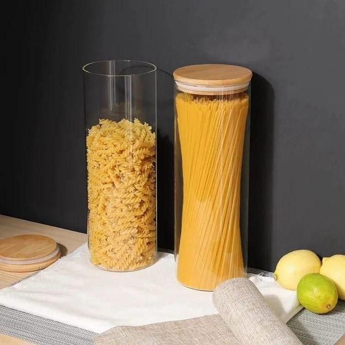 Glass Spaghetti Jar with Bamboo lid