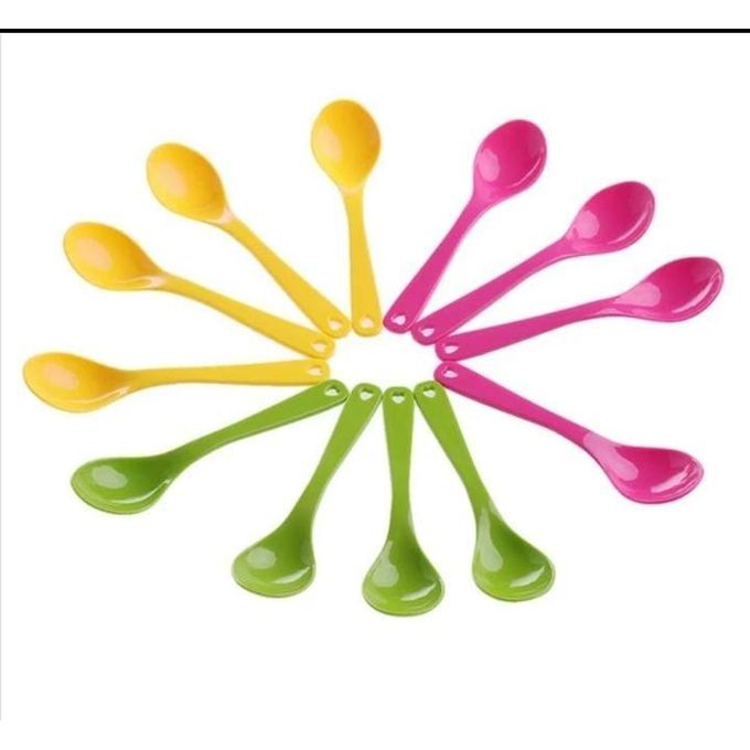 FLASH SALE !!!!! 
BPA Free plastic 12pc Portable coloured baby spoons