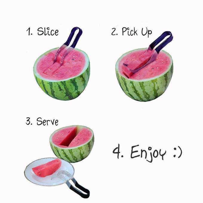 Hot Selling Watermelon Slicer Kitchen Gadgets Stainless Steel Fruit Cutter Melons Knife Fast Watermelon Slicer Cutting Tools