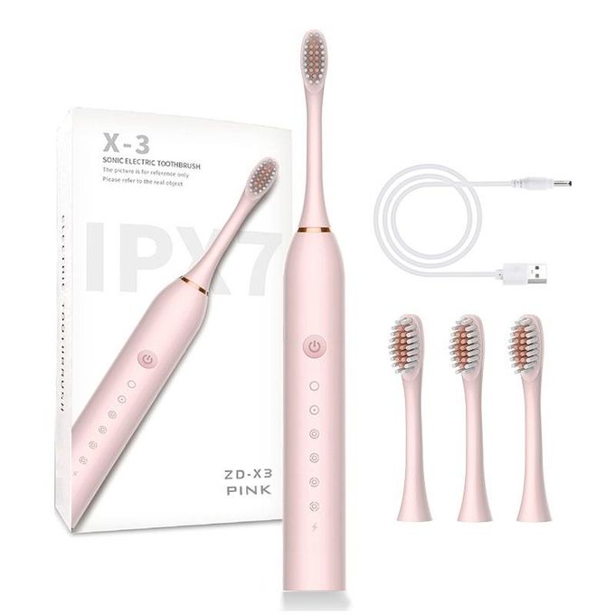 Rechargable Intelligent Massage Toothbrush With 5 Brushing Options And 4 Brush Head