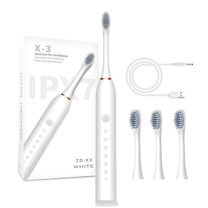 Rechargable Intelligent Massage Toothbrush With 5 Brushing Options And 4 Brush Head