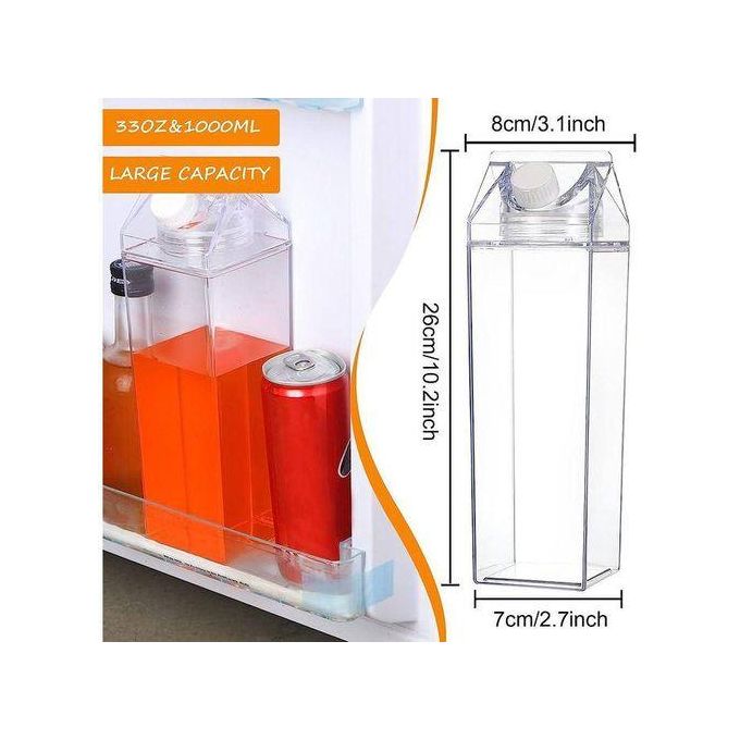 1L Acrylic Fridge Bottle With Tight Duo Lid
