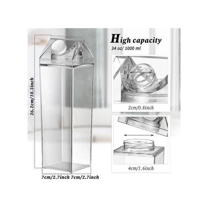 1L Acrylic Fridge Bottle With Tight Duo Lid