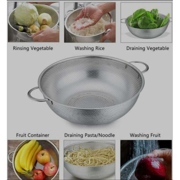 FLASH SALES !!!!
Stainless Steel Basket Drainer Strainer/ Colander Rice ,Fruit,Vegetable Washing Bowl Strainer Drainer
