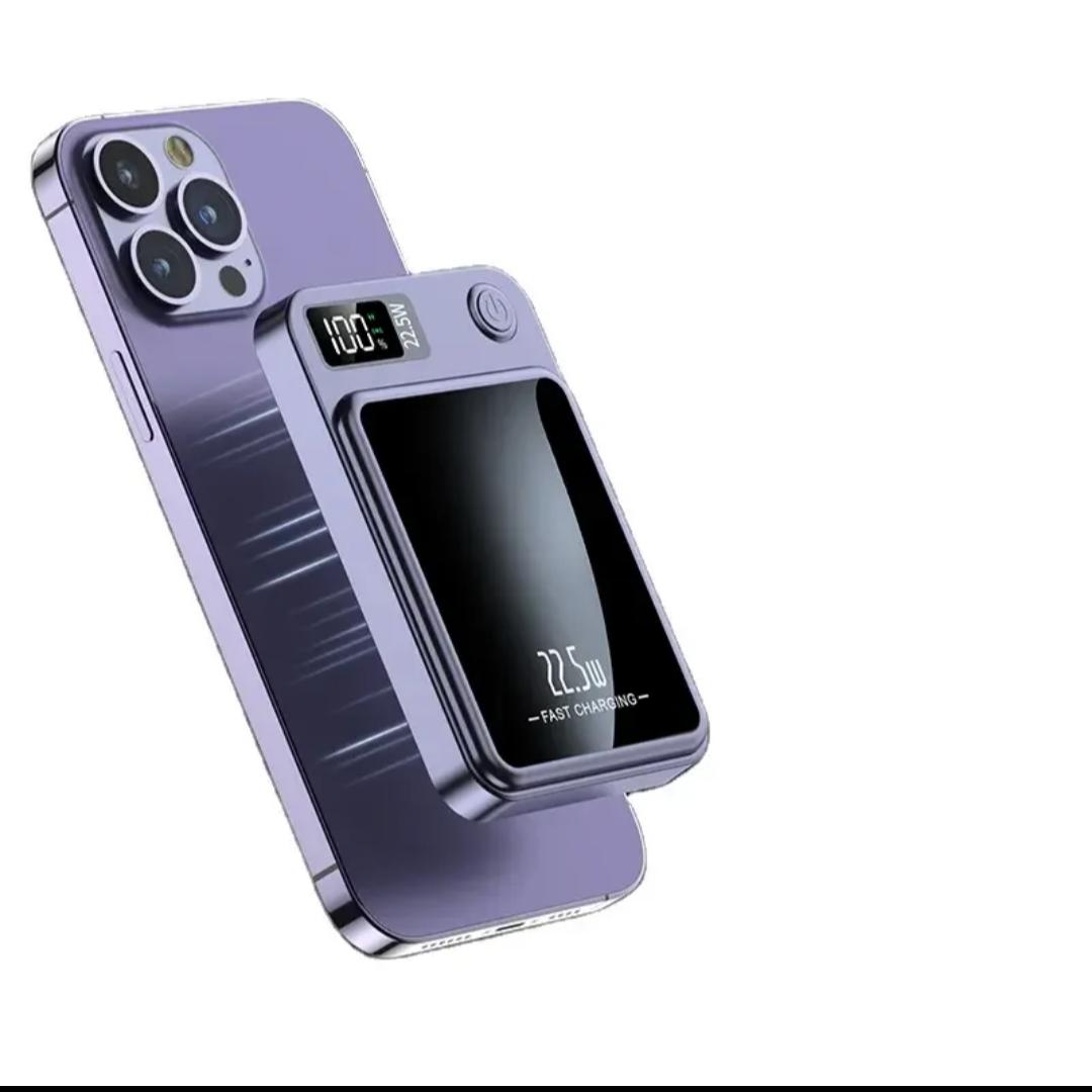 Magnetic Battery, 10,000mAh, 20W USB-C Power Delivery Power Bank, Magsafe-Compatible for iPhone 16/15/14/13/12