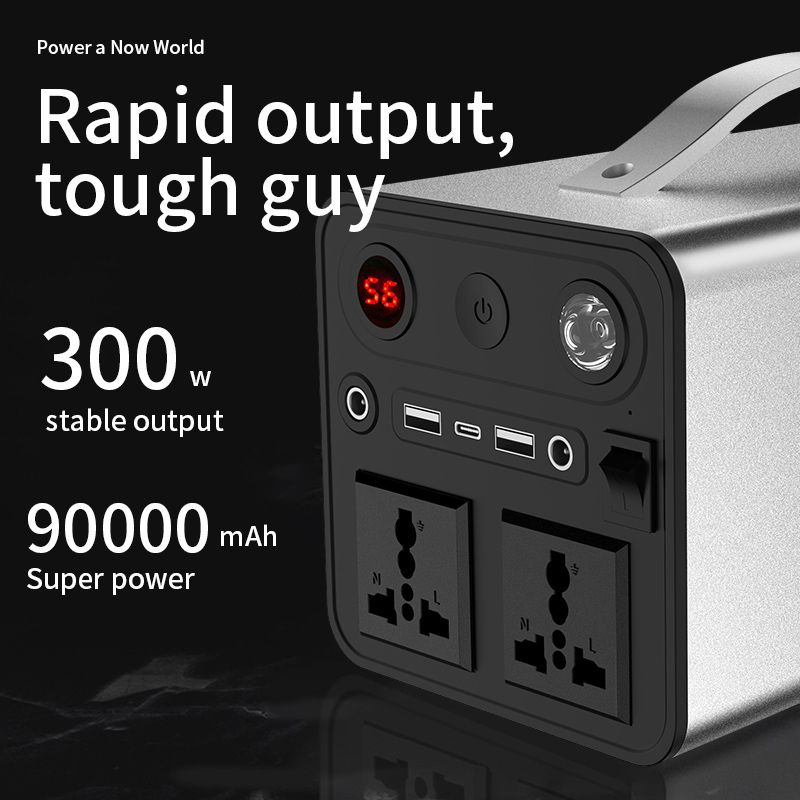 Panana Portable Power Station 333Wh/90000mAh Lithium Battery Backup Electronic Solar Generator 300W AC for Camping, RV, Outdoor Adventure, Emergency Power, Home and Off-Grid
