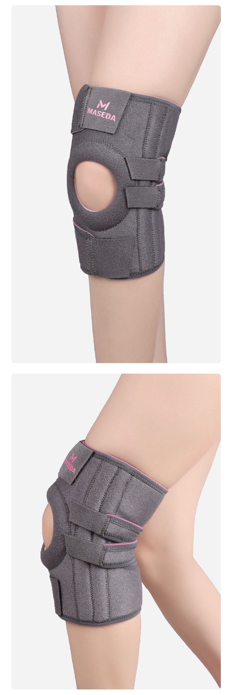 Knee Braces for Knee Pain Men & Women, Adjustable Knee Support with Patella Gel Pad & Side Stabilizers Knee Wraps for MCL Osteoarthritis Meniscus Tear, Arthritis, ACL, Pain Relief, Working, Unisex