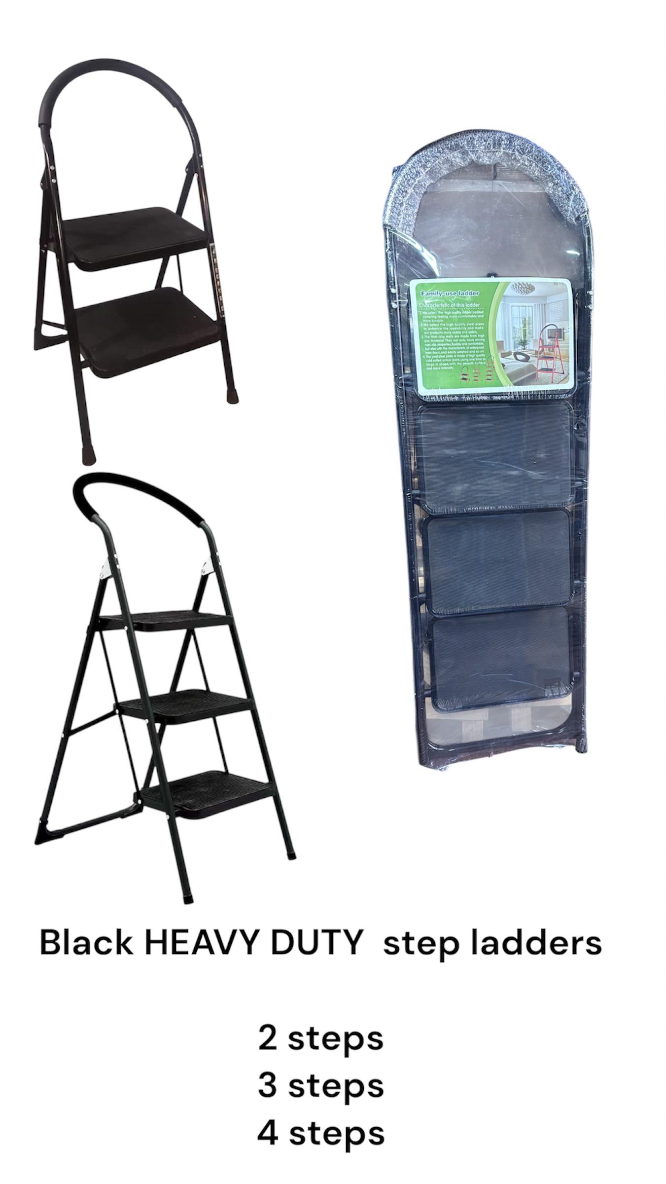 🧩🧩NEW ARRIVALS🎊🎊 HEAVY DUTY step ladder. High-grade Aluminium frame is constructed with strength and reliability. Metal safe buckle automatically locked in place when you use the step ladder.