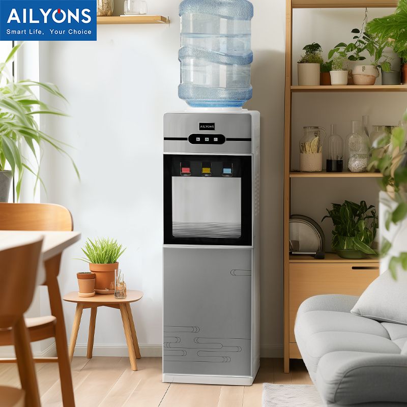 AILYONS AFK-112 3 Taps- Hot & Cold & Normal Standing Water Dispenser with Storage Cabine Household Appliances 3 Faucets Kitchen Appliances big size {Today Only}