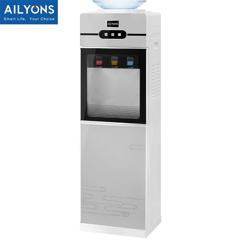 AILYONS AFK-112 3 Taps- Hot & Cold & Normal Standing Water Dispenser with Storage Cabine Household Appliances 3 Faucets Kitchen Appliances big size {Today Only}