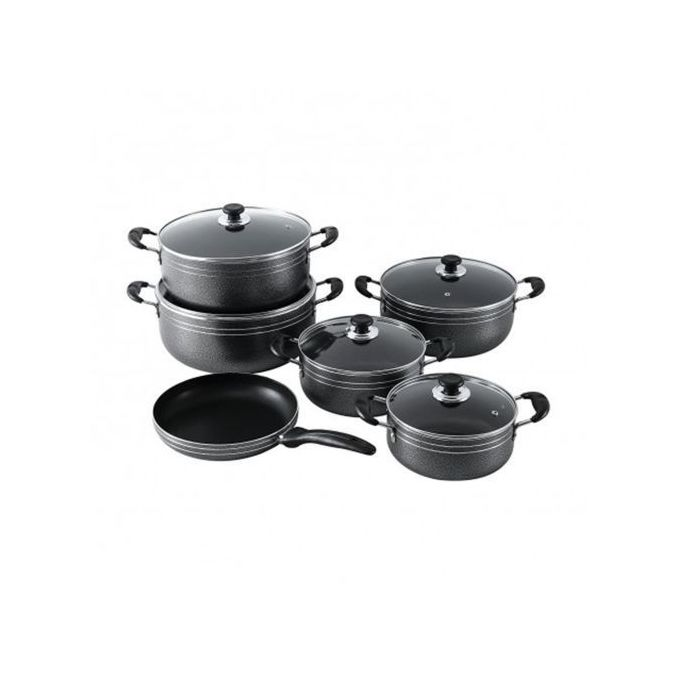 【Promotion】TC 14PCS Nonstick Cookware Set Cooking Pots Sufuria (20/22/24/28/30cm Pots +26cm frying pan)