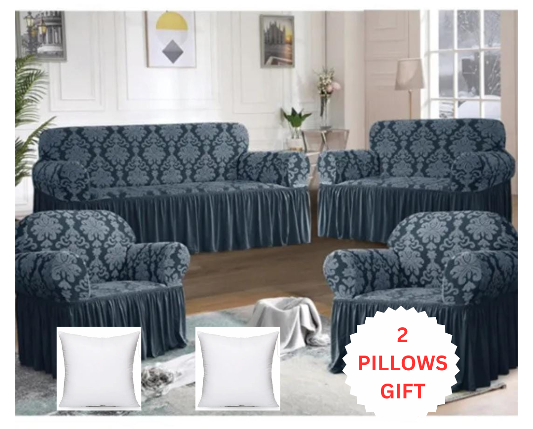 🚗✨ Jaguar-Inspired High-Quality Stretchy Living room Seat/Loose/Sofa set Covers—Bold Protection 💪, Sleek Style 🖤 & Ultimate Comfort 🛋️ for 5-Seater (3:1:1) & 7-Seater (3:2:1:1) Sets 🏁🧵🧼