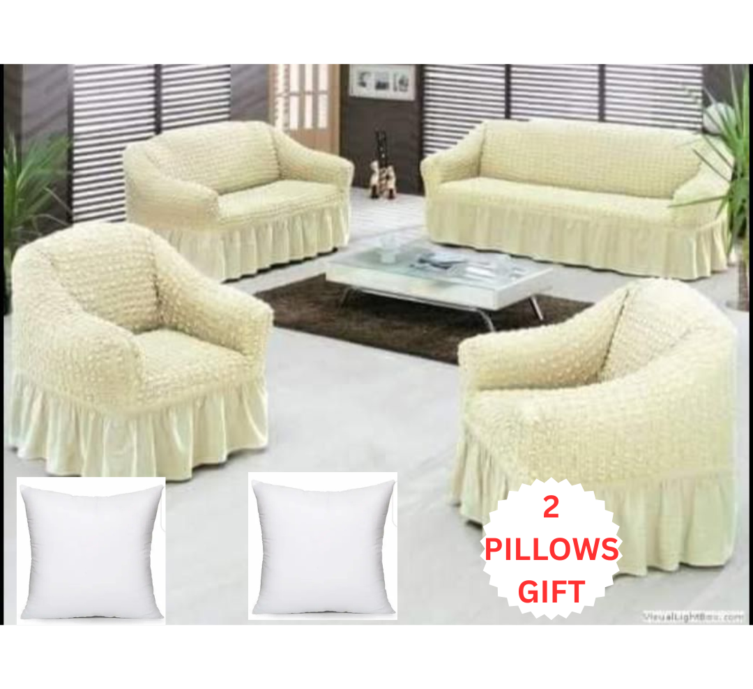 Improve and glam your home with high-quality stretchy Bubbled Loose/Slip/Sofa/ seat covers with bold protection, sleek style, and ultimate comfort. Fit for a 5 seater (3:1:1) and 7 seater (3:2:1:1)