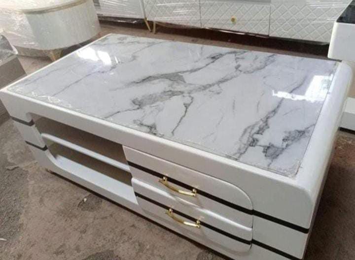 New Arrival High Profile Luxurious Coffee tables with Marble Effect Suitable for your Home Use, Office Use and AirBnB Use