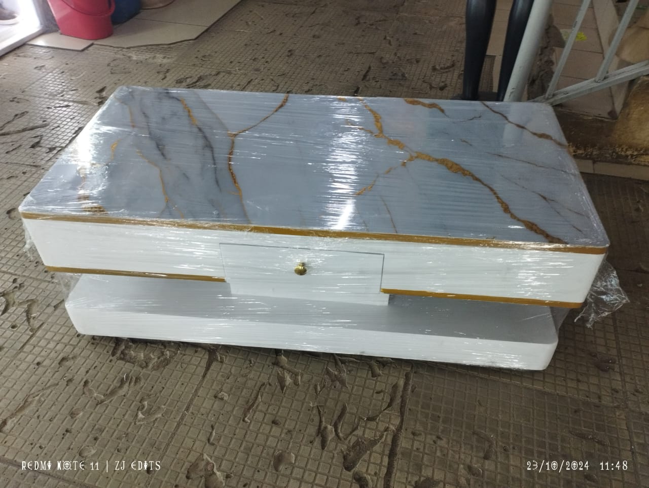New Arrival High Profile Luxurious Coffee tables with Marble Effect Suitable for your Home Use, Office Use and AirBnB Use