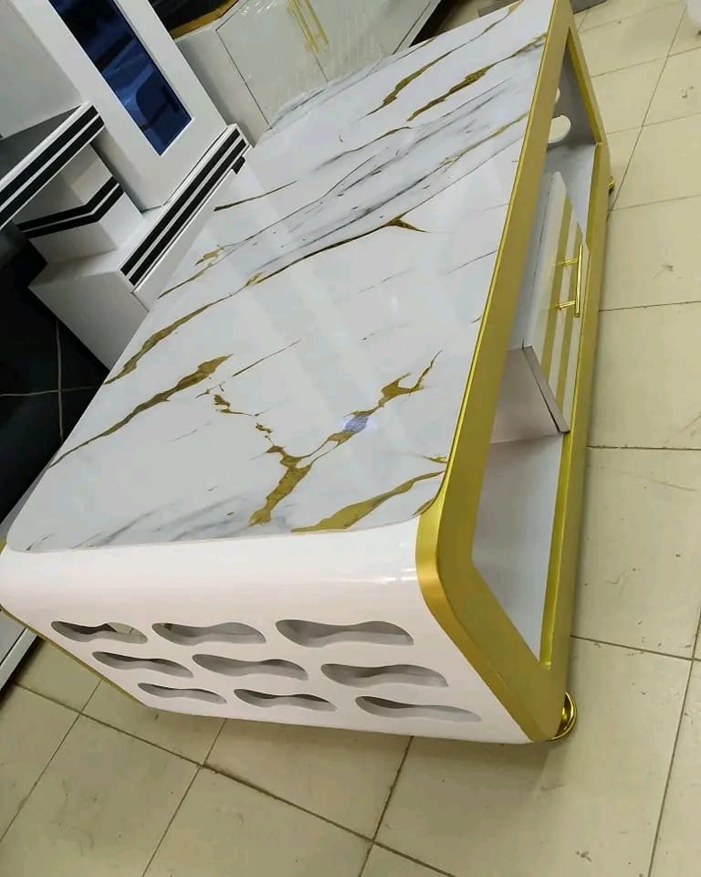 New Arrival High Profile Luxurious Coffee tables with Marble Effect Suitable for your Home Use, Office Use and AirBnB Use