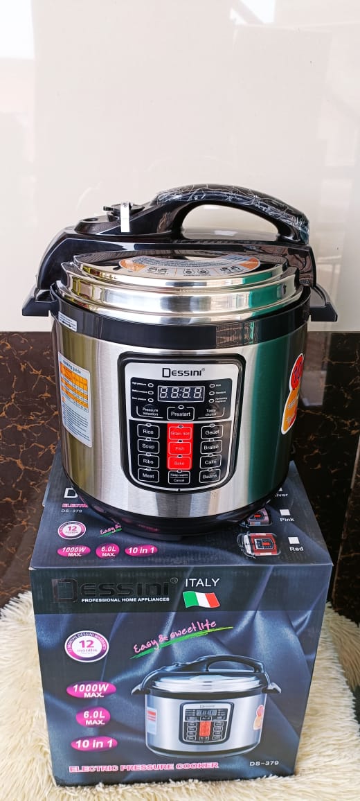 🔥PROMO! Dessini PowerPot 6L 🥘🍚 Electric Pressure/Rice Cooker | 1000- 1190W ⚡ 220-240V | Fast Cooking, Energy Saving, Multi-Function! 🎉💥 with 12MONTHS WARRANTY