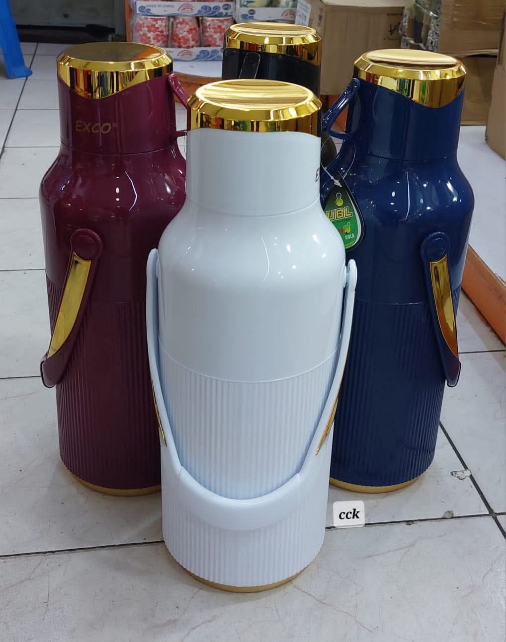 🔥❄️ EXCO 3.2L Thermos Flask | Durable Plastic Body + Glass Refill 🧊🥤 Vacuum Tech Keeps Drinks Hot/Cold Longer! 🚰 Easy to Clean, Wide Mouth, Stainless Steel Quality 💪