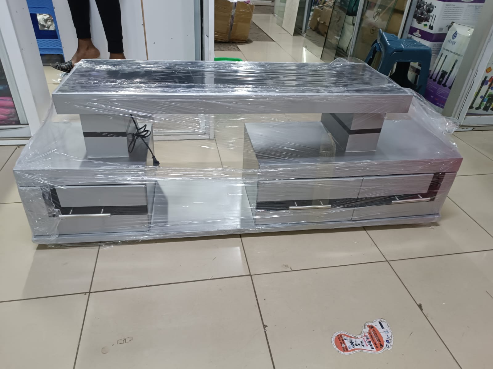 🌟✨NEW ARRIVAL✨🌟 5FT Elegant Marble Top Effect TV Stand 📺 with Built-in LED Lights 💡 | Modern 150cm Entertainment Unit 🛋️ | Fits TVs Up to 55” 📏 | Sleek Storage 🗄️ | 15kg Capacity 💪
