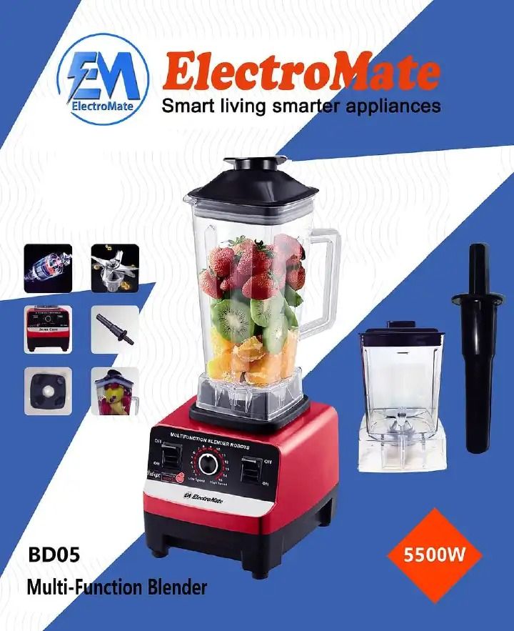⚡ELECTROMATE BD-05 COMMERCIAL BLENDER 5500W – HEAVY-DUTY POWER FOR SMOOTHIES, SAUCES & MORE 💼🥤🔧 STYLISH & BUILT FOR PROFESSIONAL USE