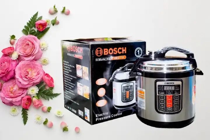 Bosch 6L Electric Pressure Cooker 🍲 | Multi-Function Cooking 🔥 | Fast & Energy-Efficient ⚡ | Digital Controls 🖥️ | Durable Stainless Steel Design 🖤 | Perfect for Family Meals 👨‍👩‍👧‍👦.