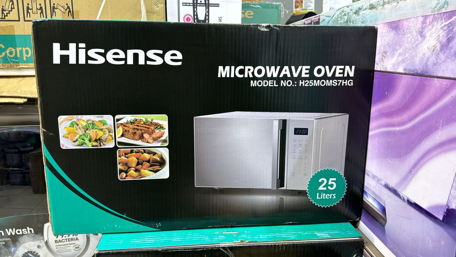 Hisense H25MOMS7HG 25L Digital Microwave with Grill 🍲🔥 | Stylish Handle Design 🎨 | Multi-Function Cooking ⚡ | Defrost ❄️ | Sleek & Durable Kitchen Essential 🏡
