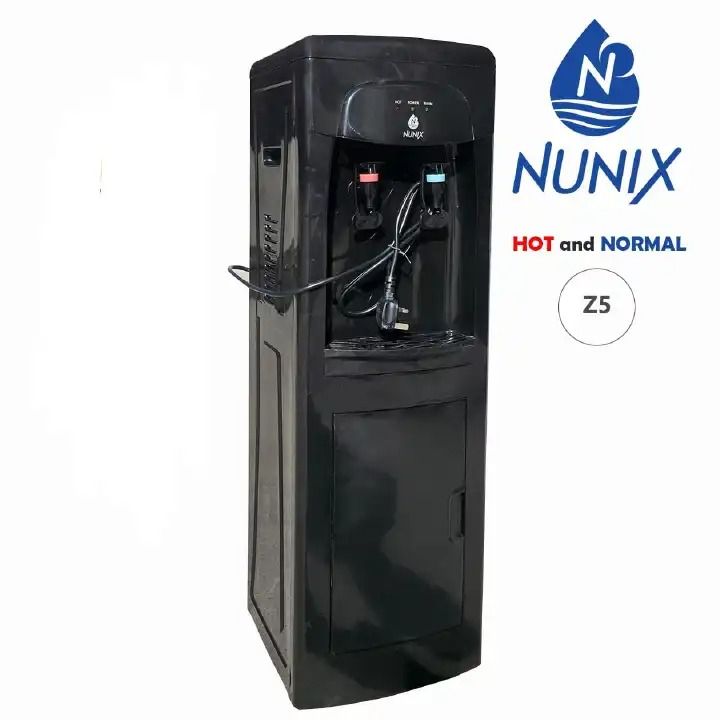 🌟 NUNIX Z5 Free-Standing Water Dispenser 🌟 Hot & Normal Faucets | Stylish Storage Cabinet | Low Power Consumption | Durable Stainless Steel Tank | Safe & Reliable for Home/Office