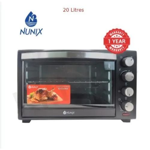 Nunix E20-R 20 L Electric Oven with Rotisserie | 1280 W Power, Stainless Steel Housing, 60-Minute Timer, 100-250 °C Adjustable Temp | Compact & Versatile Kitchen Appliance 🍗🔥