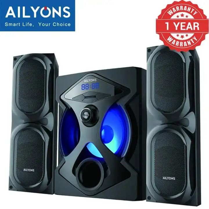 🎶 AILYONS ELP2501K 2.1CH Subwoofer Home Theater Multimedia Speaker System 🔊 with Free 4-Way Power Extension 🎁 | Deep Bass & Clear Sound