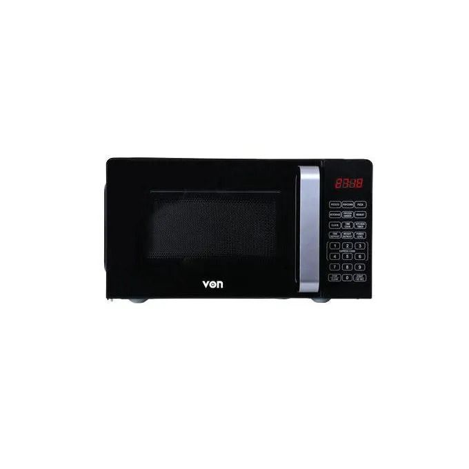 {PROMOTION} Von VAMS-20DGX Digital Solo Microwave Oven 20L🍲 – Compact Kitchen Microwave with Touch Controls 🔘, Quick Heat & Defrost ❄️🔥, Sleek Black Design 🖤, Energy Efficient Countertop Microwave
