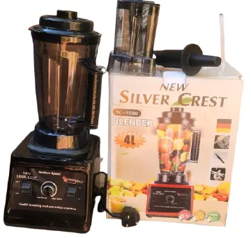 Silver Crest SC-9880 8000W Blender ⚡🥤 – 4L Large Jug + Grinder, Heavy Duty 2-in-1 Mixer with Stainless Steel Blades, High-Speed Smooth Blending for Juices, Smoothies, Spices & Home & commercial use