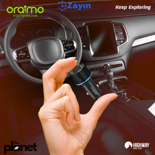 Oraimo Dual Port Fast Car Charger with Cable
Oraimo 2-in-1 USB Car Charger OCC-21DML
Oraimo Highway OCC-21DML Dual USB Charger
Car Charger Oraimo Lightning + Micro USB Cable
Oraimo Quick Charge