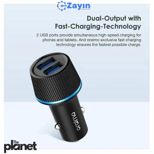 Oraimo Dual Port Fast Car Charger with Cable
Oraimo 2-in-1 USB Car Charger OCC-21DML
Oraimo Highway OCC-21DML Dual USB Charger
Car Charger Oraimo Lightning + Micro USB Cable
Oraimo Quick Charge