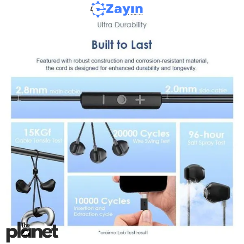 Oraimo Halo Airy Type-C Earphones

Oraimo Wired Type-C Half In-Ear Headphones

Oraimo Digital Audio Type-C Earbuds

Oraimo Halo Airy with Mic and Control
Oraimo Type-C Wired Earphones for Android