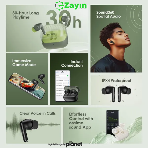 Oraimo SpaceBuds Neo Spatial Audio TWS
Oraimo True Wireless Earbuds with Deep Bass
Oraimo SpaceBuds Neo Bluetooth 5.3 Earbuds
Oraimo Neo TWS Earbuds with Long Battery Life
Oraimo 3D Surround Sound
