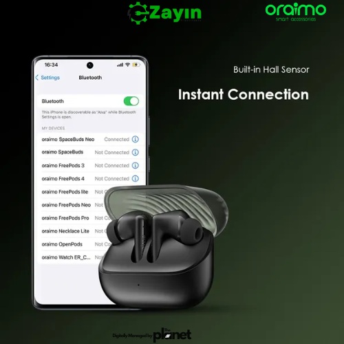 Oraimo SpaceBuds Neo Spatial Audio TWS
Oraimo True Wireless Earbuds with Deep Bass
Oraimo SpaceBuds Neo Bluetooth 5.3 Earbuds
Oraimo Neo TWS Earbuds with Long Battery Life
Oraimo 3D Surround Sound
