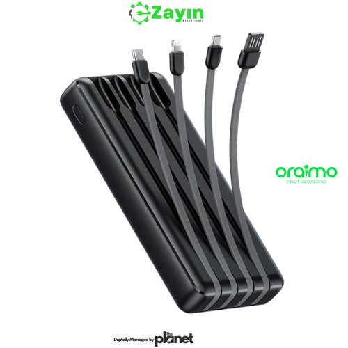 Oraimo 4-in-1 Cable Built-in Power Bank

Oraimo Traveler 20,000mAh OPB-P5201 Charger

Oraimo Fast Charging Power Bank with LED Display

Oraimo All-in-One Power Bank with Cables

Oraimo 20K Power Bank