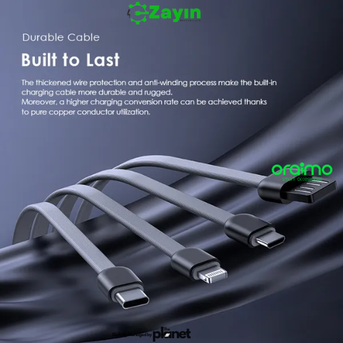 Oraimo 4-in-1 Cable Built-in Power Bank

Oraimo Traveler 20,000mAh OPB-P5201 Charger

Oraimo Fast Charging Power Bank with LED Display

Oraimo All-in-One Power Bank with Cables

Oraimo 20K Power Bank