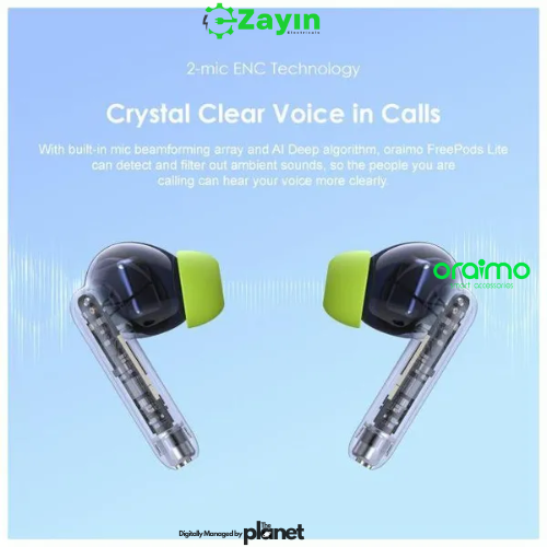 Oraimo FreePods Lite ENC TWS Earbuds

Oraimo Wireless Earbuds with Noise Cancellation

Oraimo Bluetooth 5.3 Earbuds

Oraimo Long Battery Earbuds

FreePods Lite True Wireless Stereo Earphones