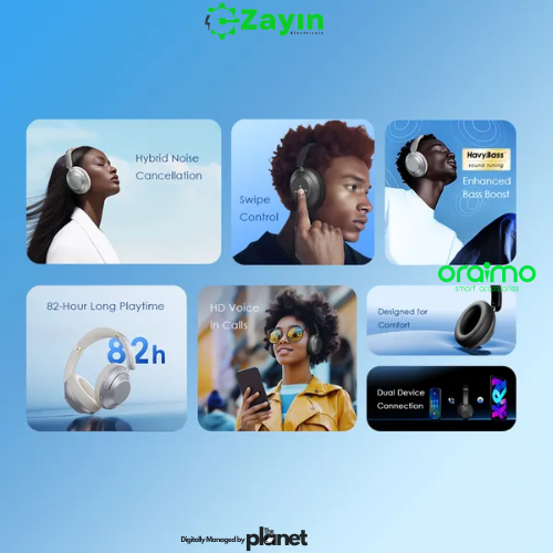 Oraimo ANC Over-Ear Headphones

Oraimo BoomPop Pro Noise Cancelling Headphones

Oraimo Bluetooth Headphones with Bass

Oraimo Wireless Foldable Headphones

Oraimo 50H Battery Life Headphones