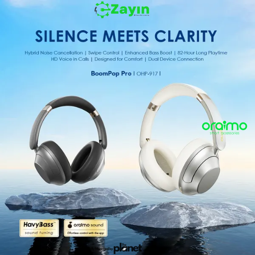 Oraimo ANC Over-Ear Headphones

Oraimo BoomPop Pro Noise Cancelling Headphones

Oraimo Bluetooth Headphones with Bass

Oraimo Wireless Foldable Headphones

Oraimo 50H Battery Life Headphones